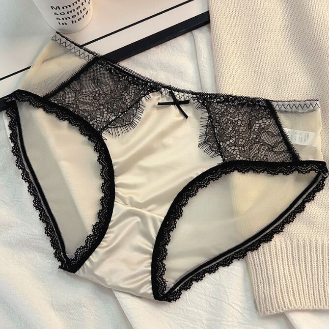 1 or 5 Pack Lot Womens Vintage Lace Satin Panties Underwear Sheer Brief Lingerie