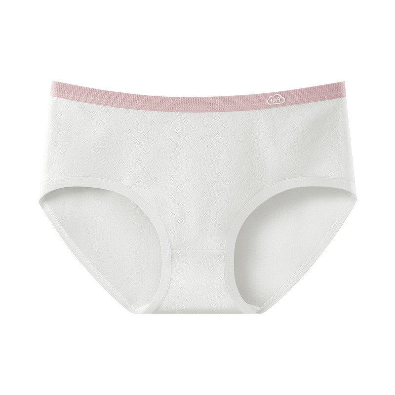 Women’s cotton mid waist seamless breathable triangle underwear