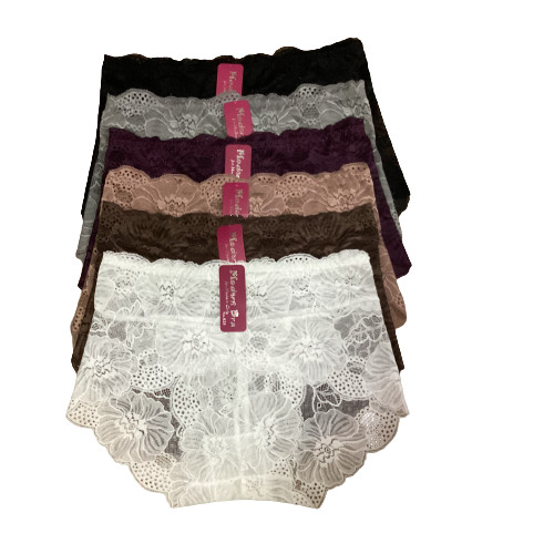 Panties Womens Lace Shorts Lingerie Sexy Hot French Knickers Underwear x 6 pcs.