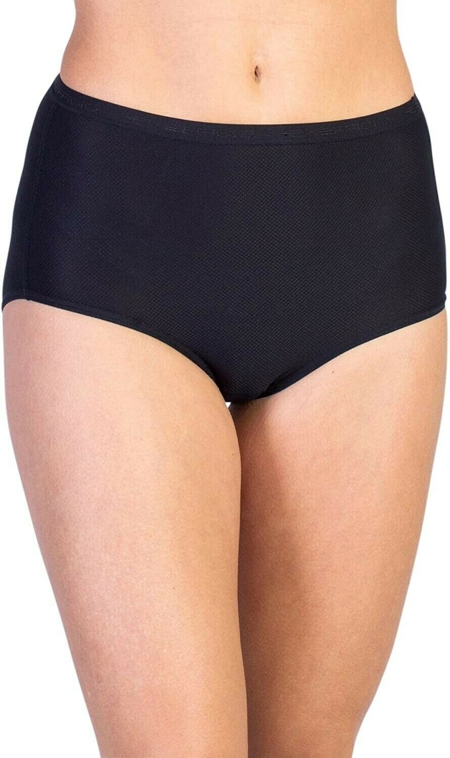 ExOfficio L76531 Womens Black Give-N-Go Full Cut Brief Underwear Size Large