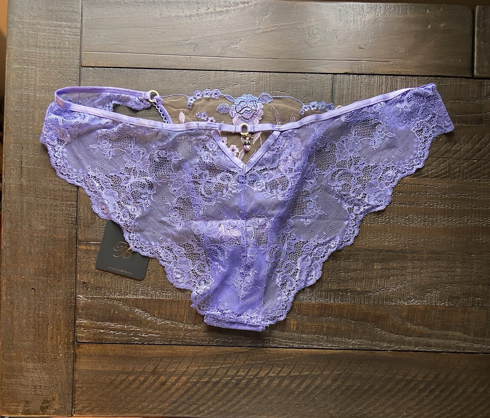 Honey Birdette Whitney Wisteria Brief Panty Size XXL
