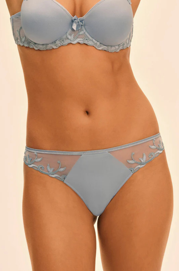 Simone Perele 131707 Andora Thong 4/L Dream Blue NWT