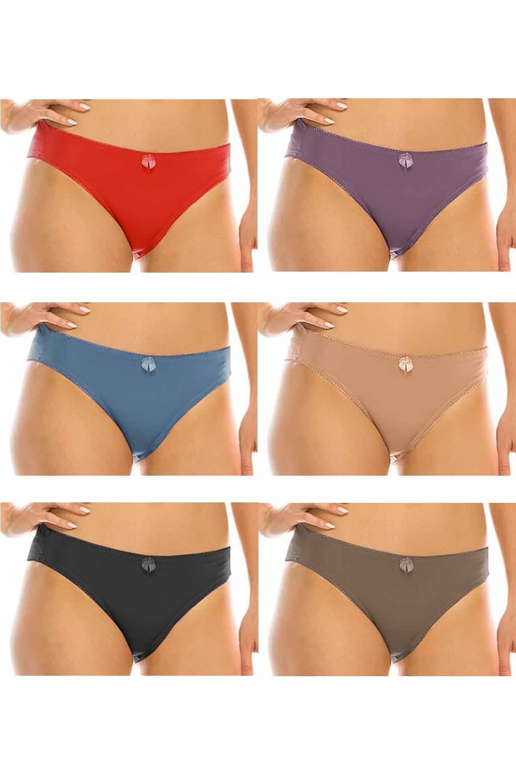 Lot of 6 Panties Jennifer Microfiber Bikini 63021