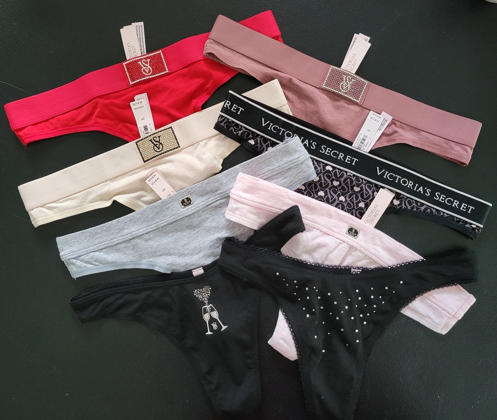 Size S NEW Victoria Secret Logo Cotton Thong Panties