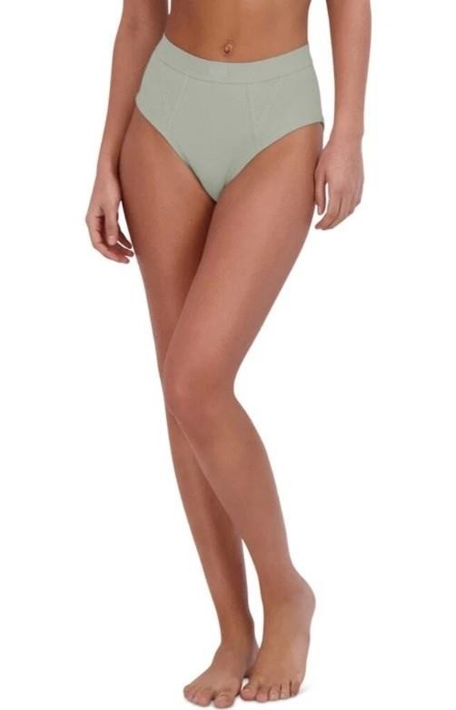 NEW NWT Gray Sz Small High Waisted Boyfriend Inspired Ribbed Panty STEVE MADDEN
