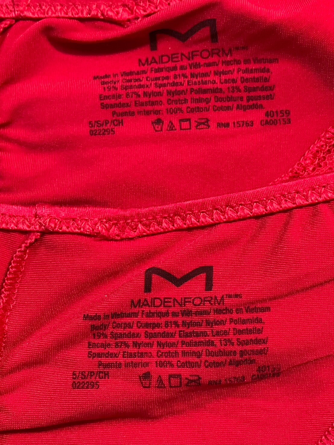 NWT 2-Pack Maidenform S Comfort Devotion Lace Back Tanga Underwear 40159 Red