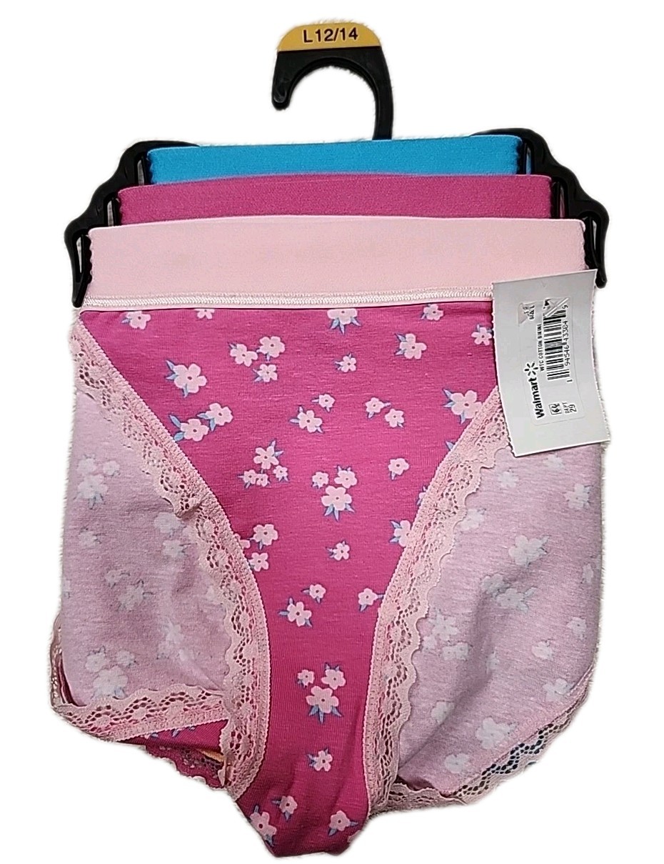 NWT Way To Celebrate Women’s 3-Pair Cotton Bikini Panties Large Multicolor