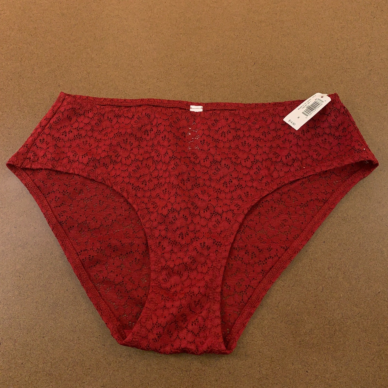 Gap Womens Size Small Sled Red Knit Stretch Lace Hipster Panty NWT