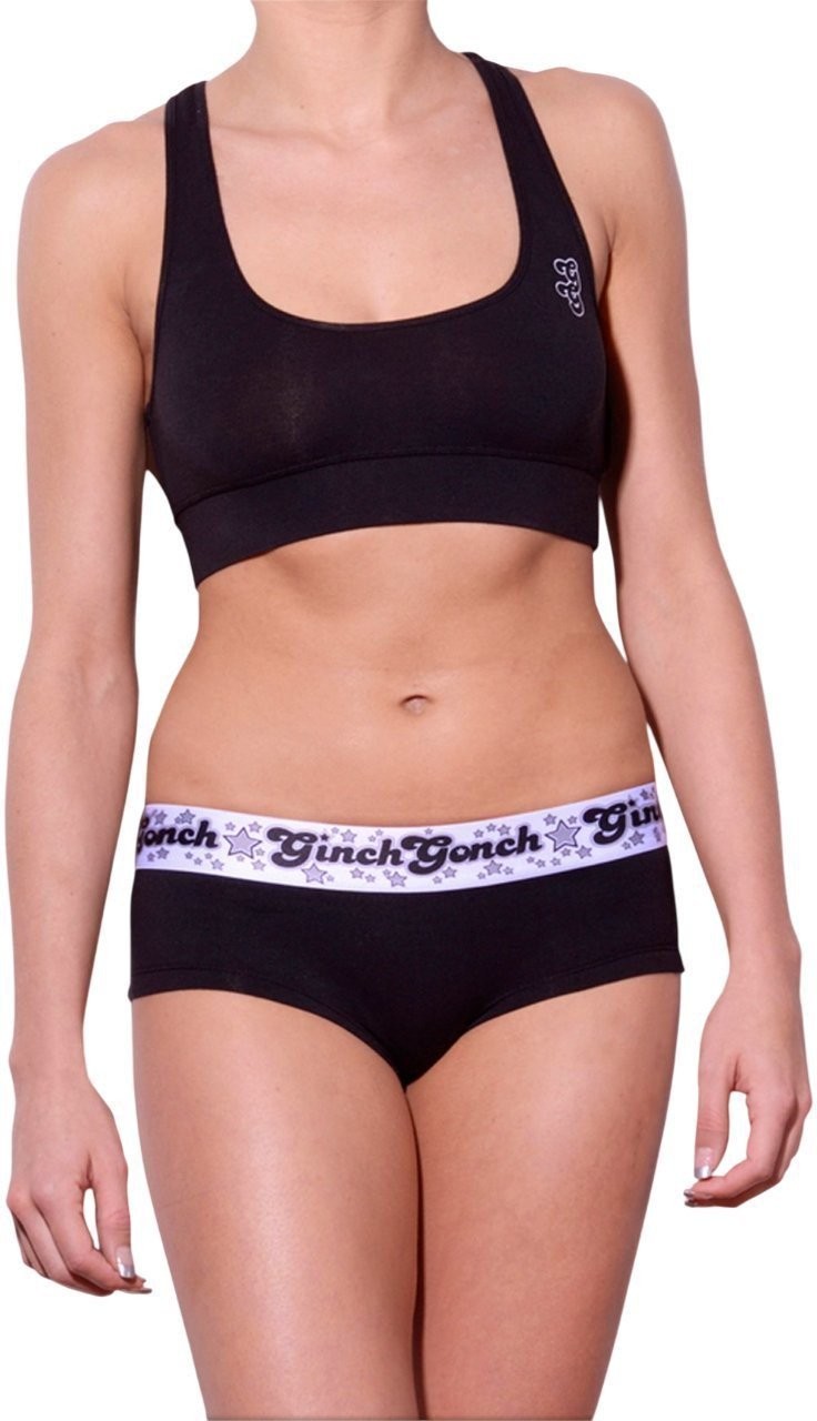 Ginch Gonch Women’s Black Magic Gogo Briefs Cotton Stretch NWT