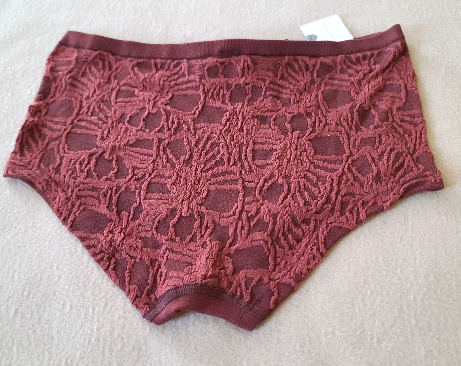By Anthropologie Hannah Seamless Textured Mesh Panty Underwear S/M Brown NWT