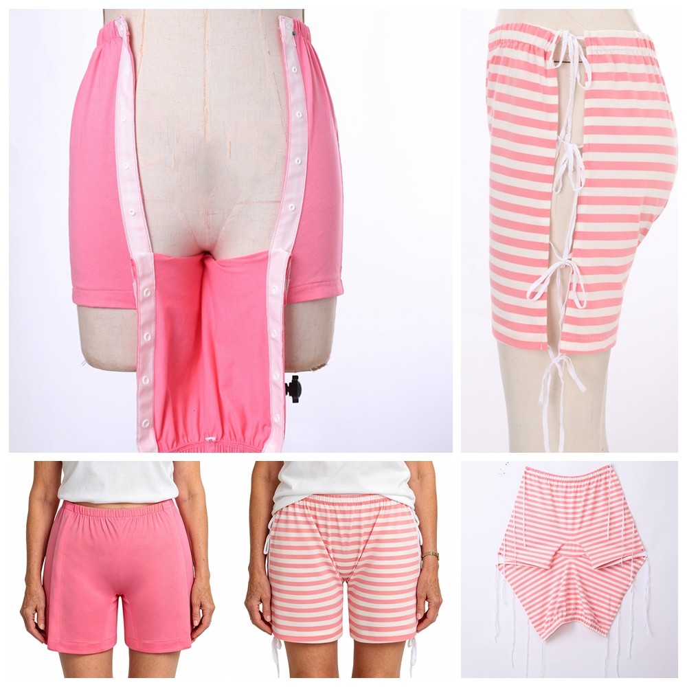Women Lingerie Roomy Underwear Protective Briefs Side Press Button Easy-to-wear