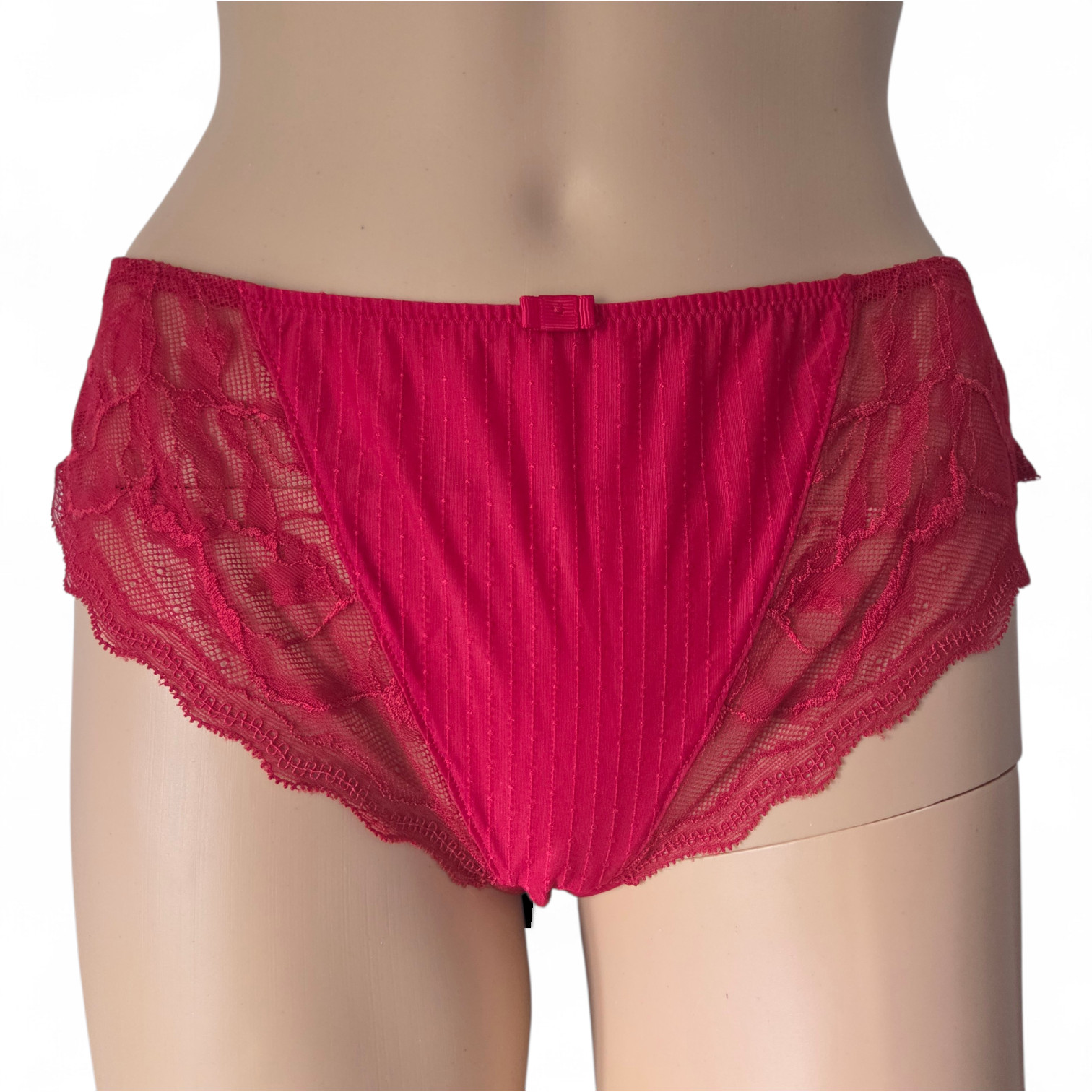 Fantasie Zoe Brief Womens XL Red Stretch Lace Jacquard Panties Knickers Lingerie