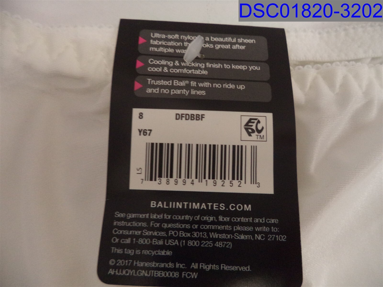 Bali, Women’s White Panties, Size=XL, RN15763 CA00153 0419LS
