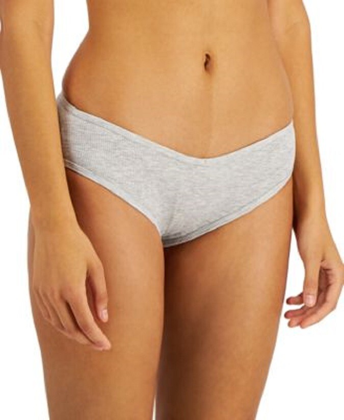 New Jenni Women’s Ribbed Hipster Underwear Gray Heather Size XL