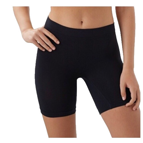Breezies Seamless Long Leg Control Panties Briefs Black Size Large