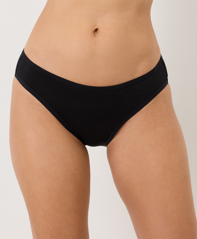 PACT Organic Everyday Classic Fit Bikini 5-Pack, Black