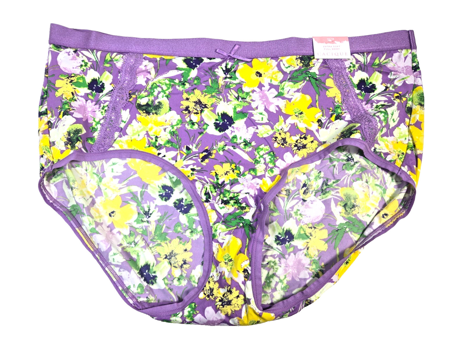 Women Panty Cacique New With Tags Nylon Blend Extra Soft Brief 14/16
