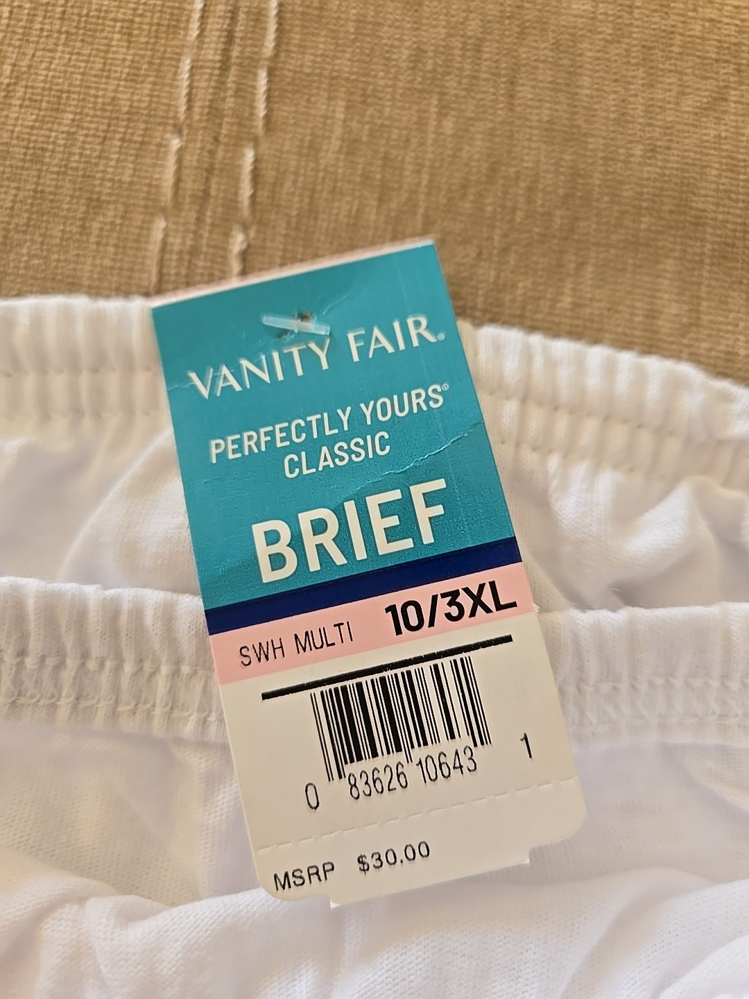 Vanity Fair Perfectly Yours CLASSIC Cotton Brief Panties Underwear 3Pack 10/3XL