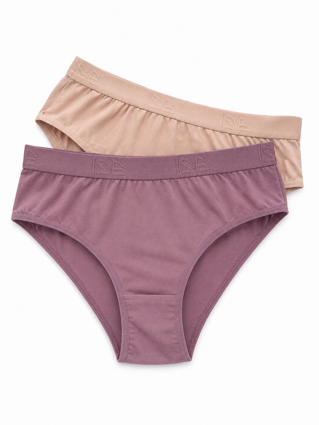 ISE Moda Intima Women’s Cotton Brief Panties 2-Pack Breathable Stretch