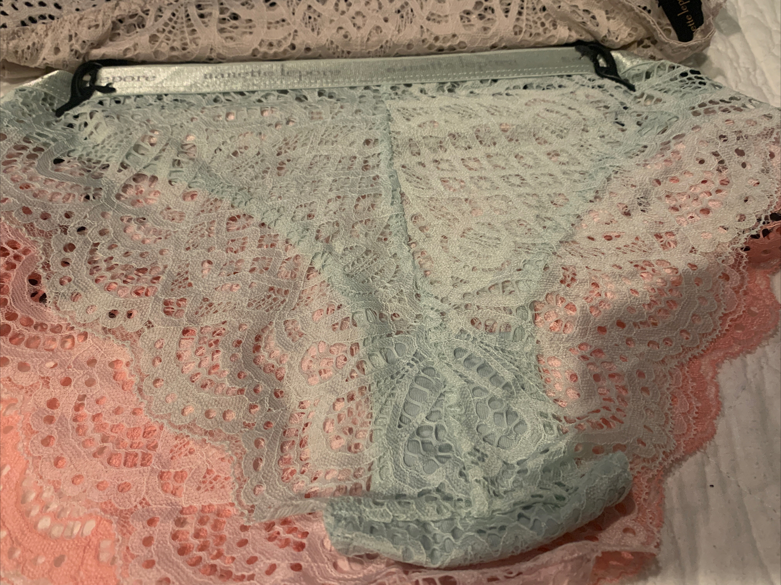 Nanette Lepore 5 Pack Thong Lace Bikini Panties Set Size XL Underwear