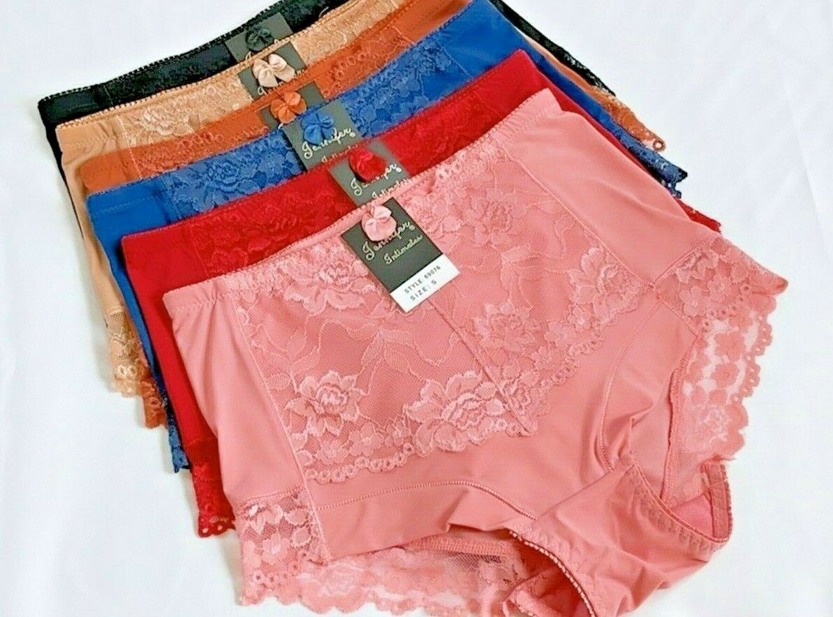 4-6 High Waist Briefs Tummy Control Girdles Lace Shaper Panties 69076 Lot Gifts