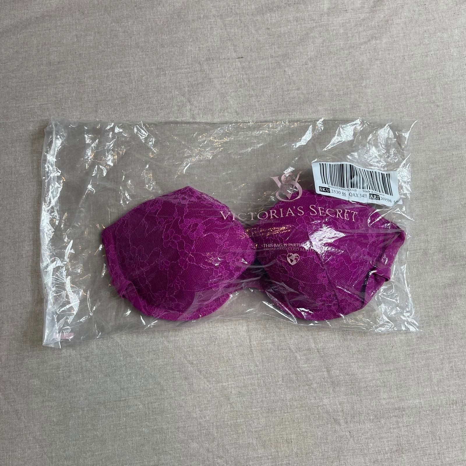 Purple Star Sheer Mesh Ruffle Cheeky Panties & Posey Lace Lightly Lined Demi Bra