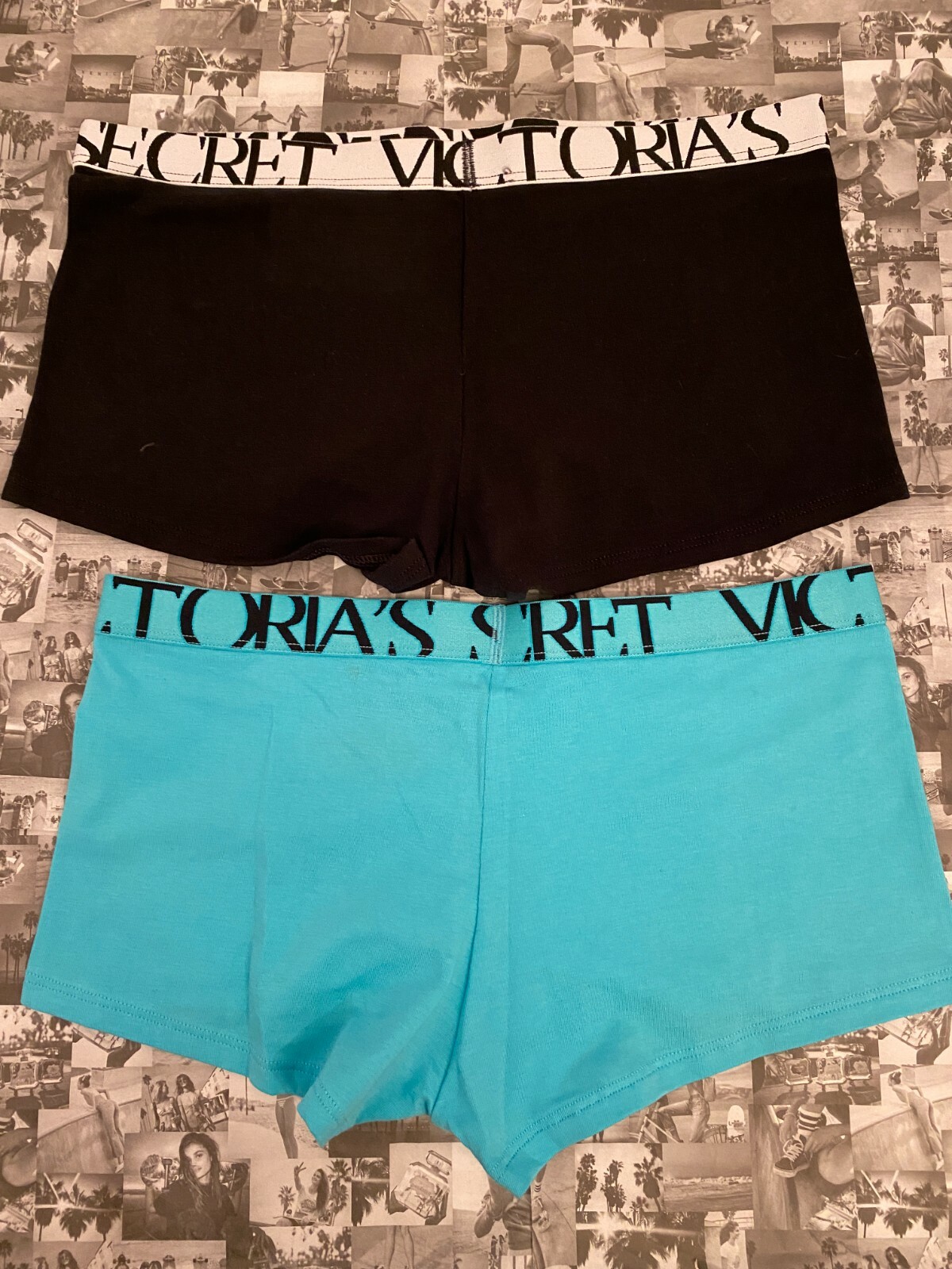 NWOT Lot of 2 Victoria’s Secret Elastic logo waistband Shortie Boyshort Small
