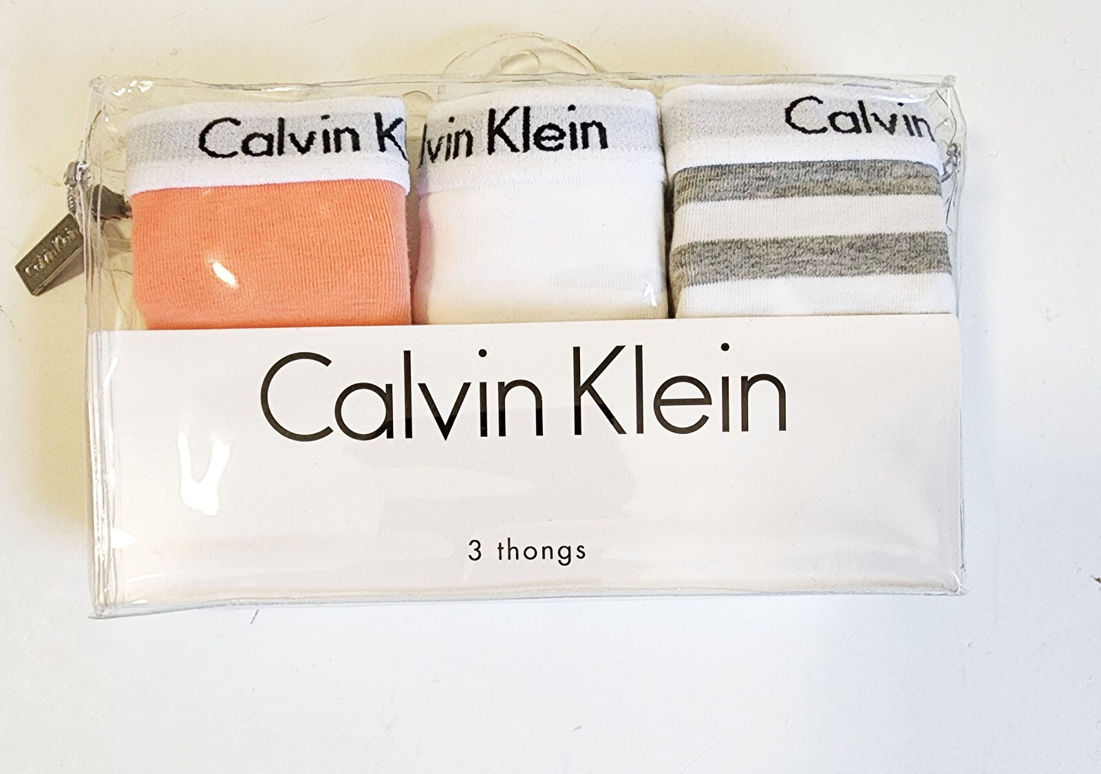 Calvin Klein Carousel Thong Panty 3 Pack Multi QD3587 Sz S – NWT