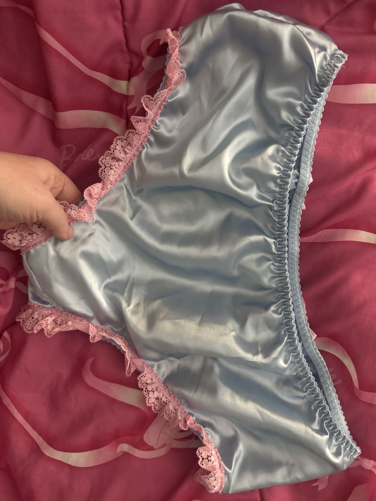 Underwear Panties Retro Ruffles Blue Pink Cute Unique Pin Up Style Vintage M-L