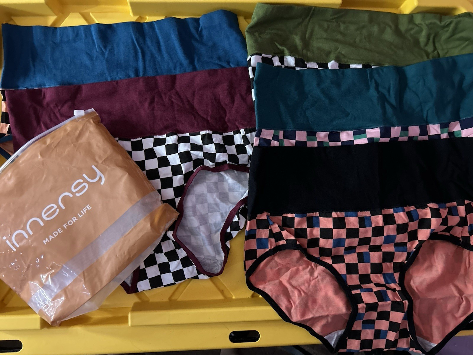 Innersy women Underwear Lot, Multicolor Check Pattern