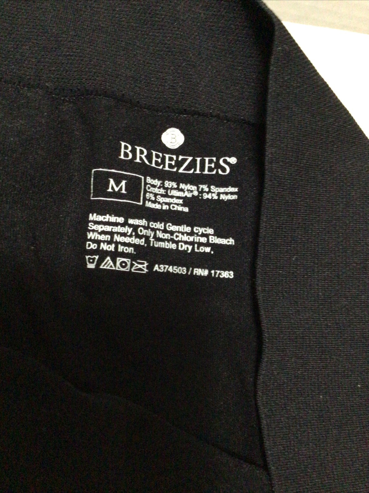 Breezies Set of 2 Mid Thigh Panties Black, White M