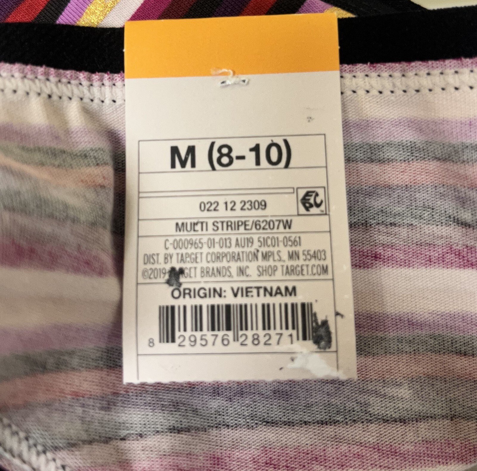 Auden Women’s Multicolor Striped Cotton Blend Thong Size Medium (8-10) New