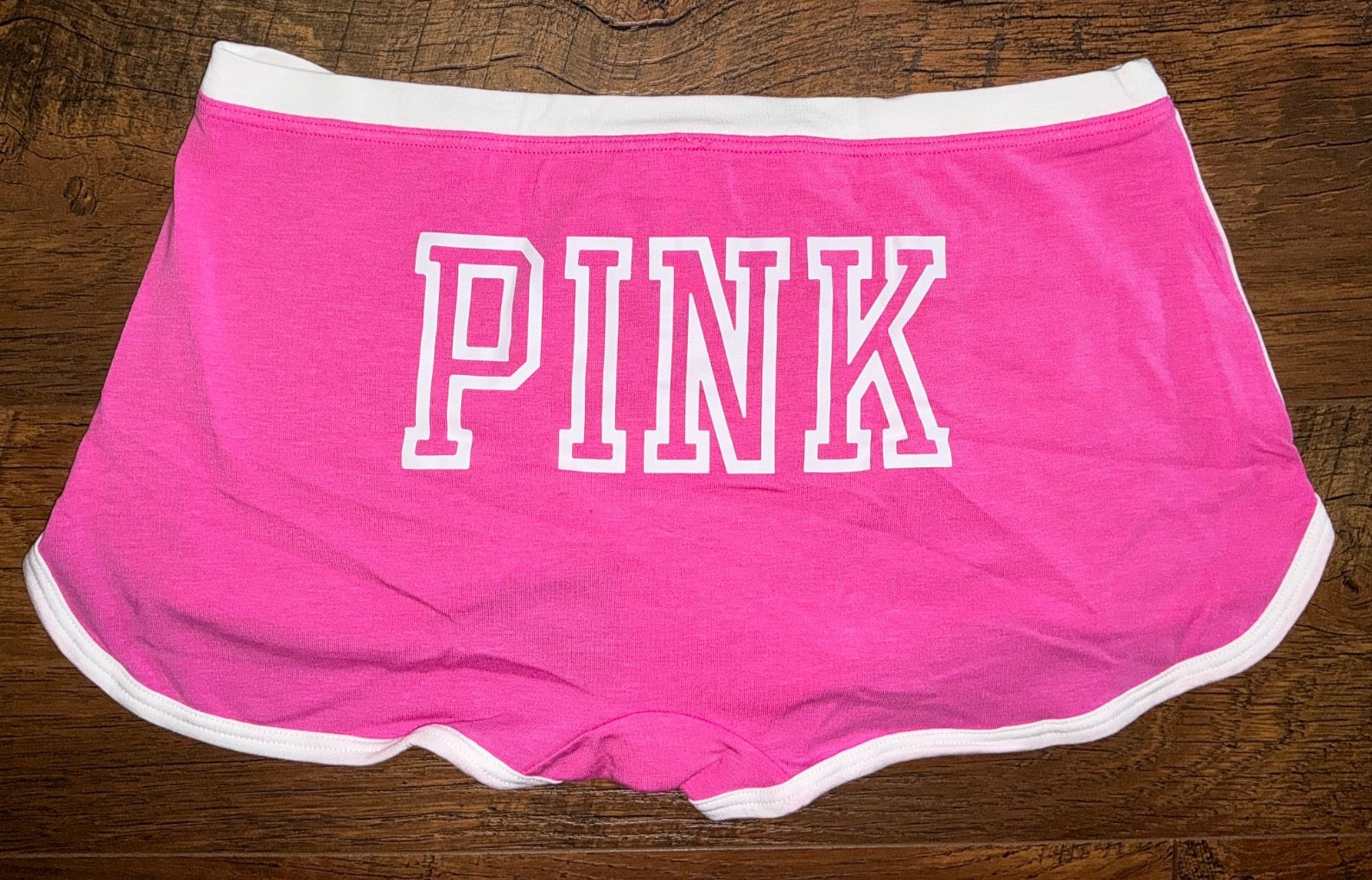 Victoria’s Secret Pink Dorm Cotton Boyshort Panties Sizzling Strawberry L XL 💗