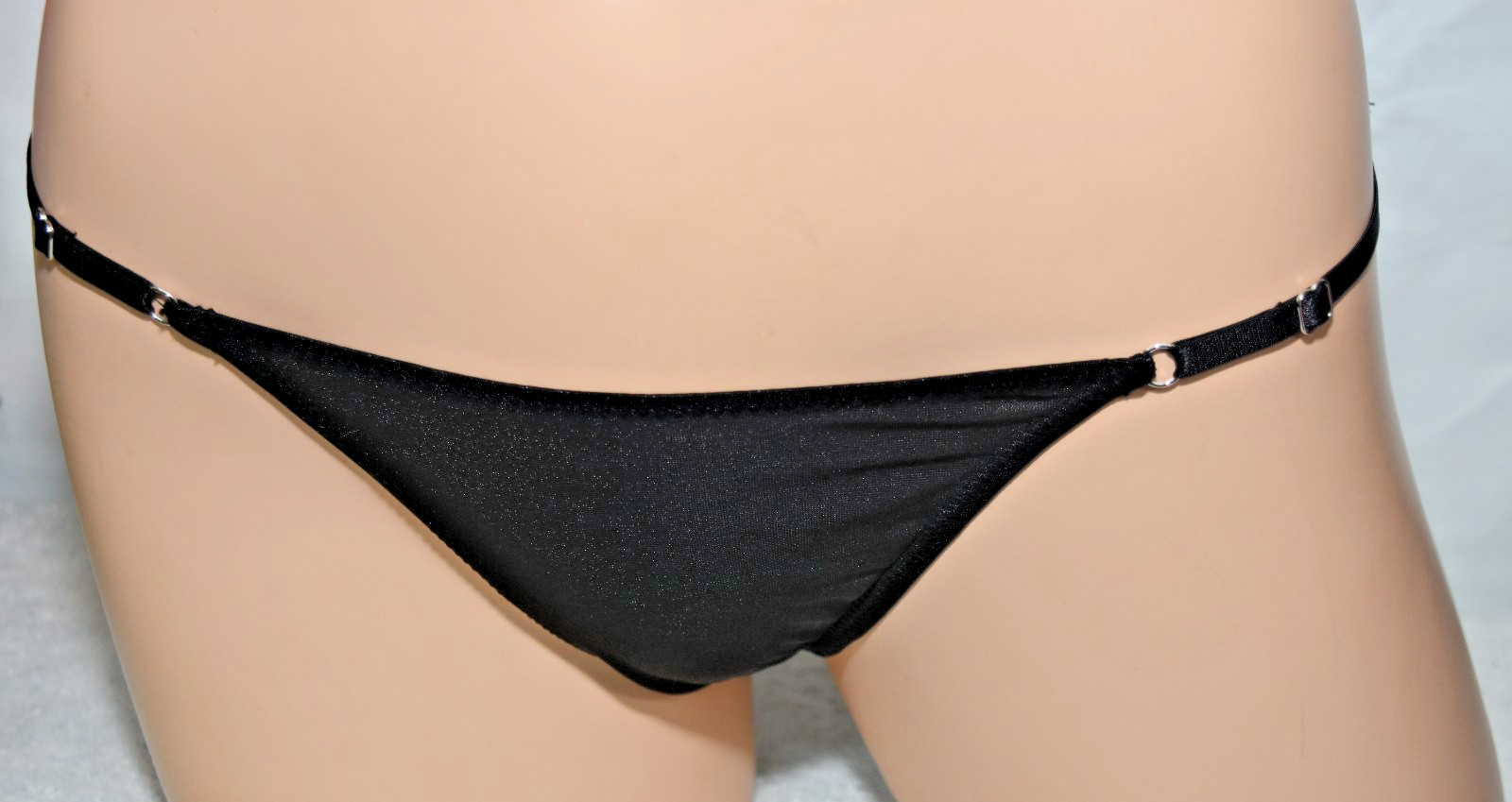 NWT Black Shimmer Frederick’s Hollywood String Bikini Panty Xl Xlarge