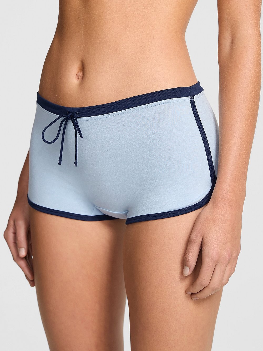 Victoria’s Secret PINK – M Cotton Dorm Boyshort Panty Light Blue Medium Football