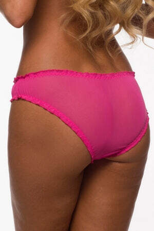 New Pink Ruched Rene Ruffle Panty Velvet Kitten