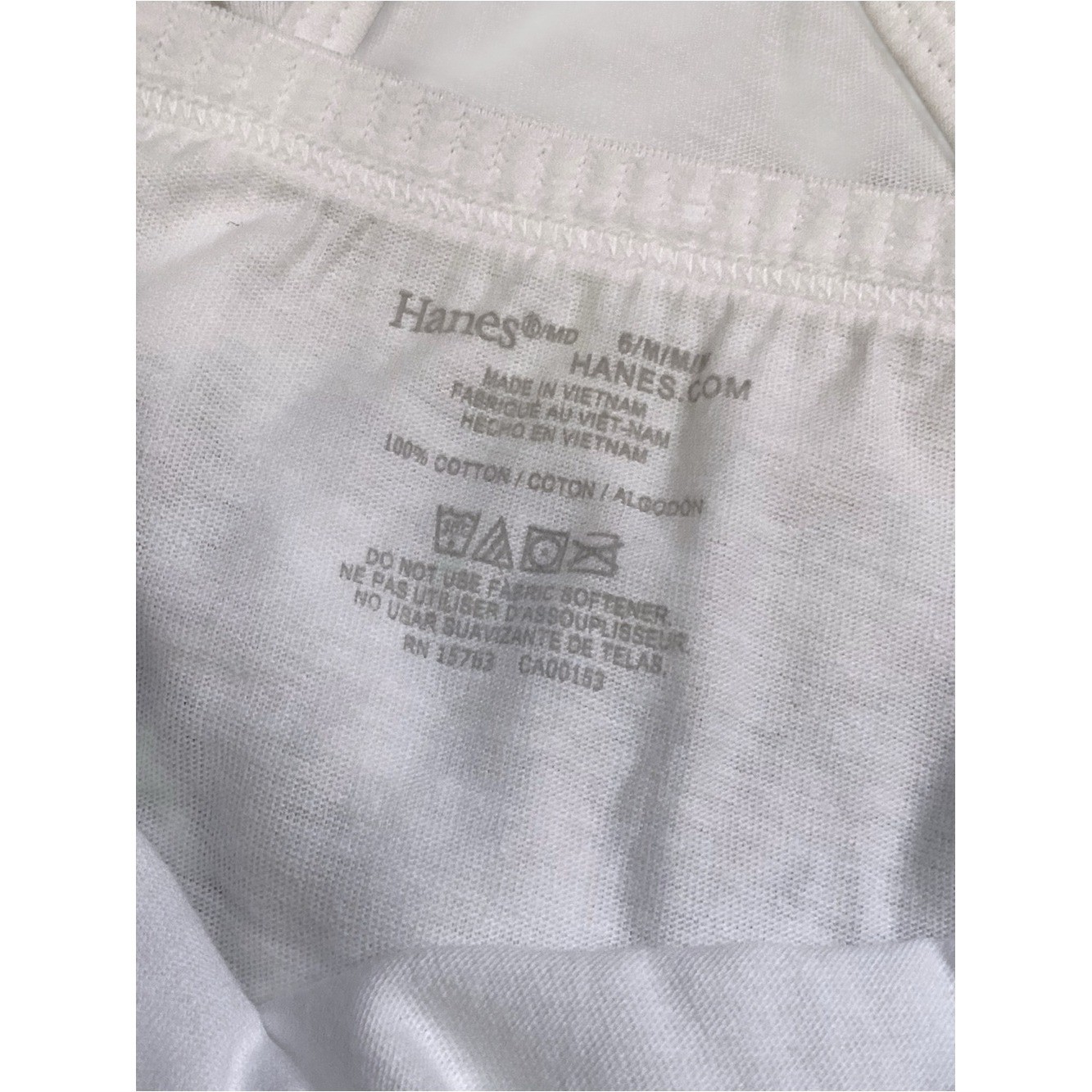 Hanes Classic Hi-Cut 100% Cotton White Tagless Panties Underwear Size 6 NOS