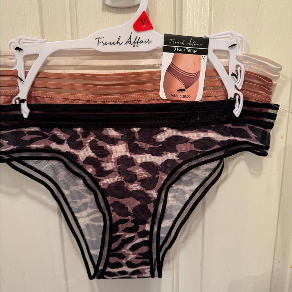 NWT 3pr Tanga panties sz M