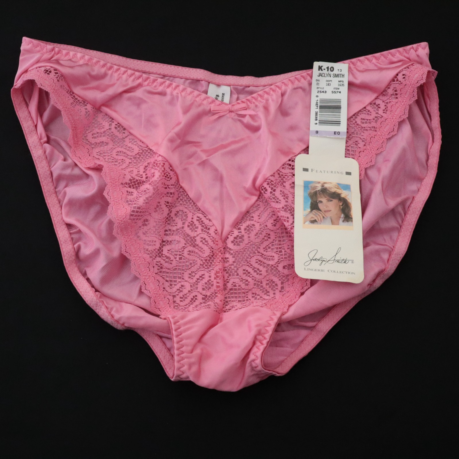 NEW Jaclyn Smith VTG 90s High Cut Silky Antron Nylon High Cut Brief Panty XL
