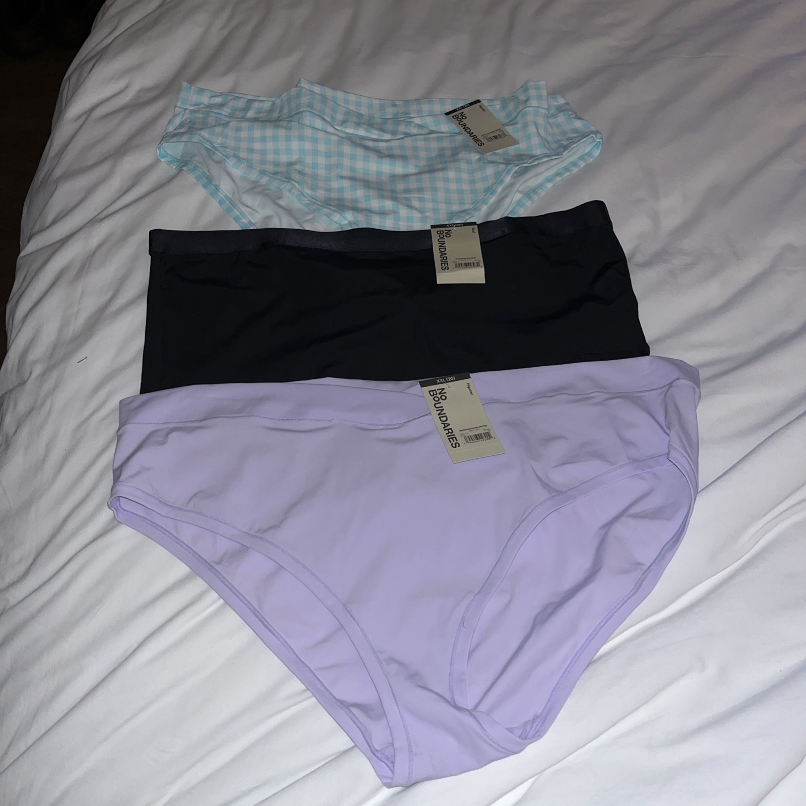3 Pairs No Boundaries hipster Nylon Spandex Blend Panties Size XXL 22 seamless