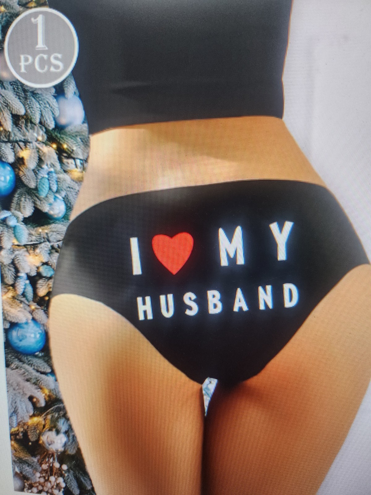 1 Pc Womens Low Rise Seamless Briefs Full Coverage “I Love My Husband” Panties