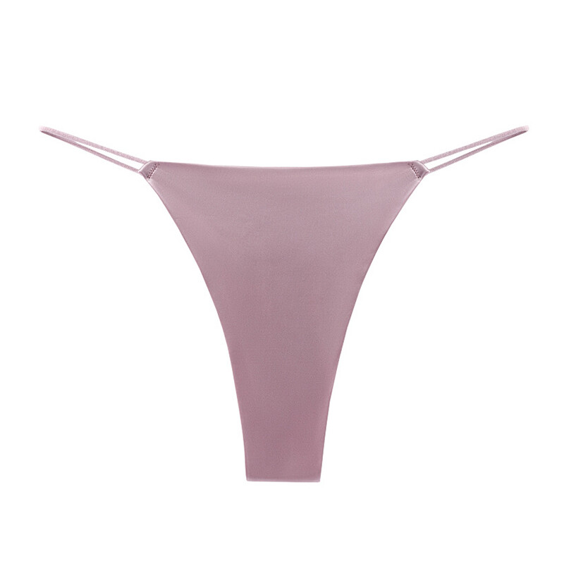 1/6 Pack Lot Womens Satin Silky Thong G-string Panties Underwear Seamless Bottom