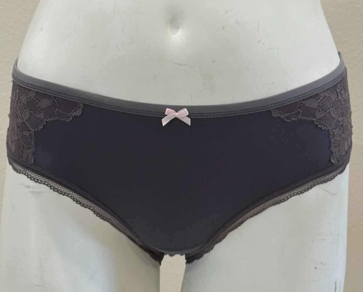 Victoria’s Secret Lace Trim Hiphugger Panty Gray S Pack of 2