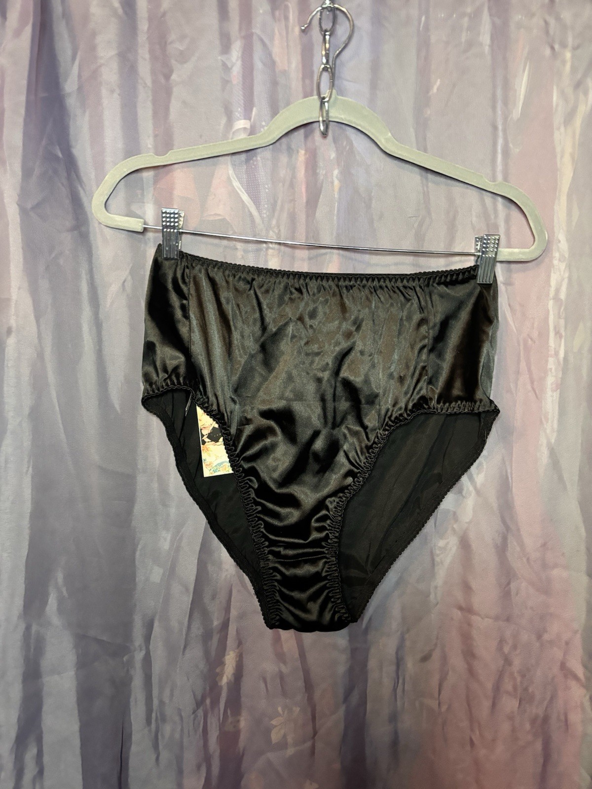 What Katie Did Black Satin Crisscross Knickers Panties Women’s Size 8 (Runs Big)