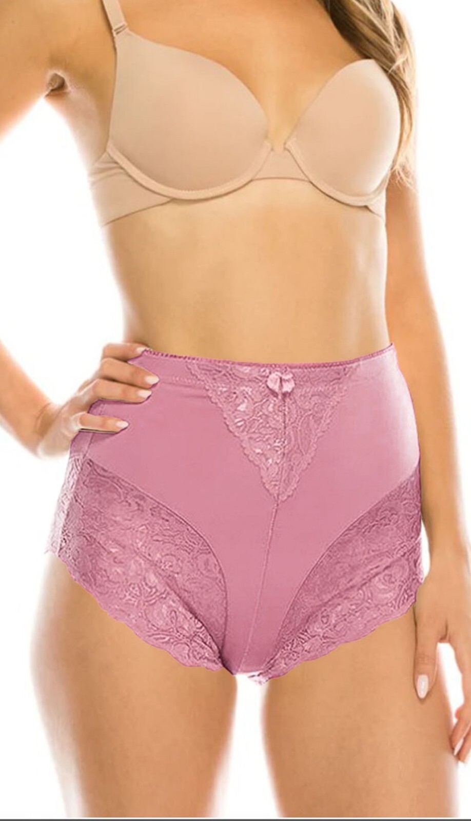 3-12 High Waisted Briefs Tummy Control Shaper Lace Bikini Panties 63031 S-5X LOT
