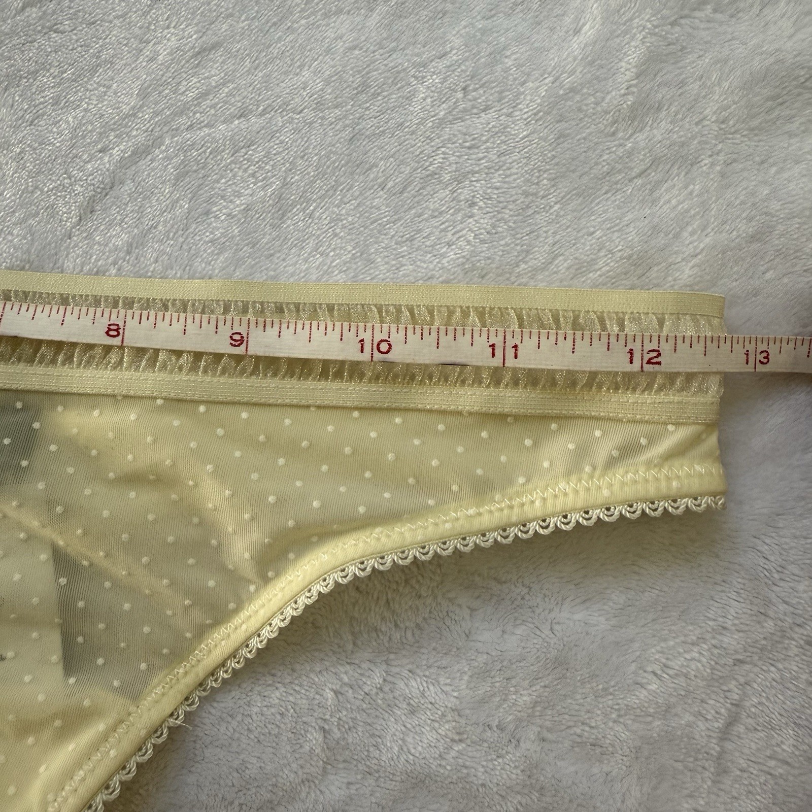 Vintage Punto Blanco Yellow Polka Dot Thong Medium NWT Y2K Deadstock Lingerie