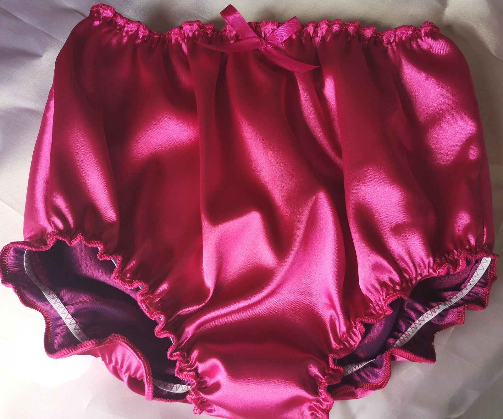 🌸MADE TO ORDER* Plain “SATIN SISSY Granny style Knickers”..8″ sides.🌸