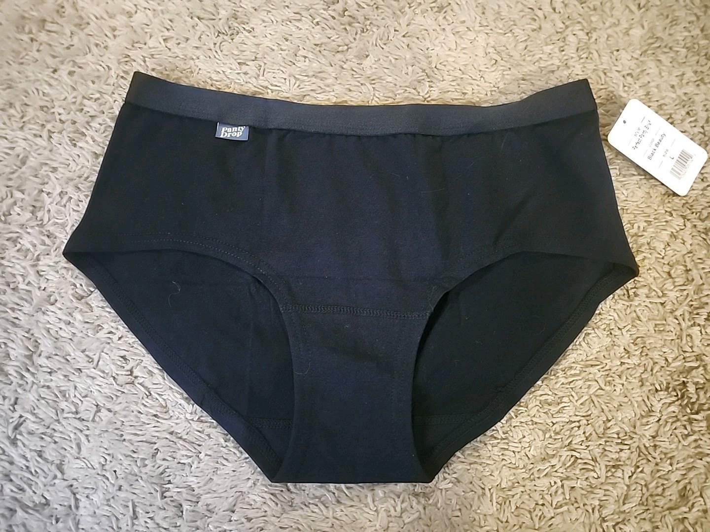 Women’s Size Largepanty Dropperfect Panty Brief Black Beauty NWT