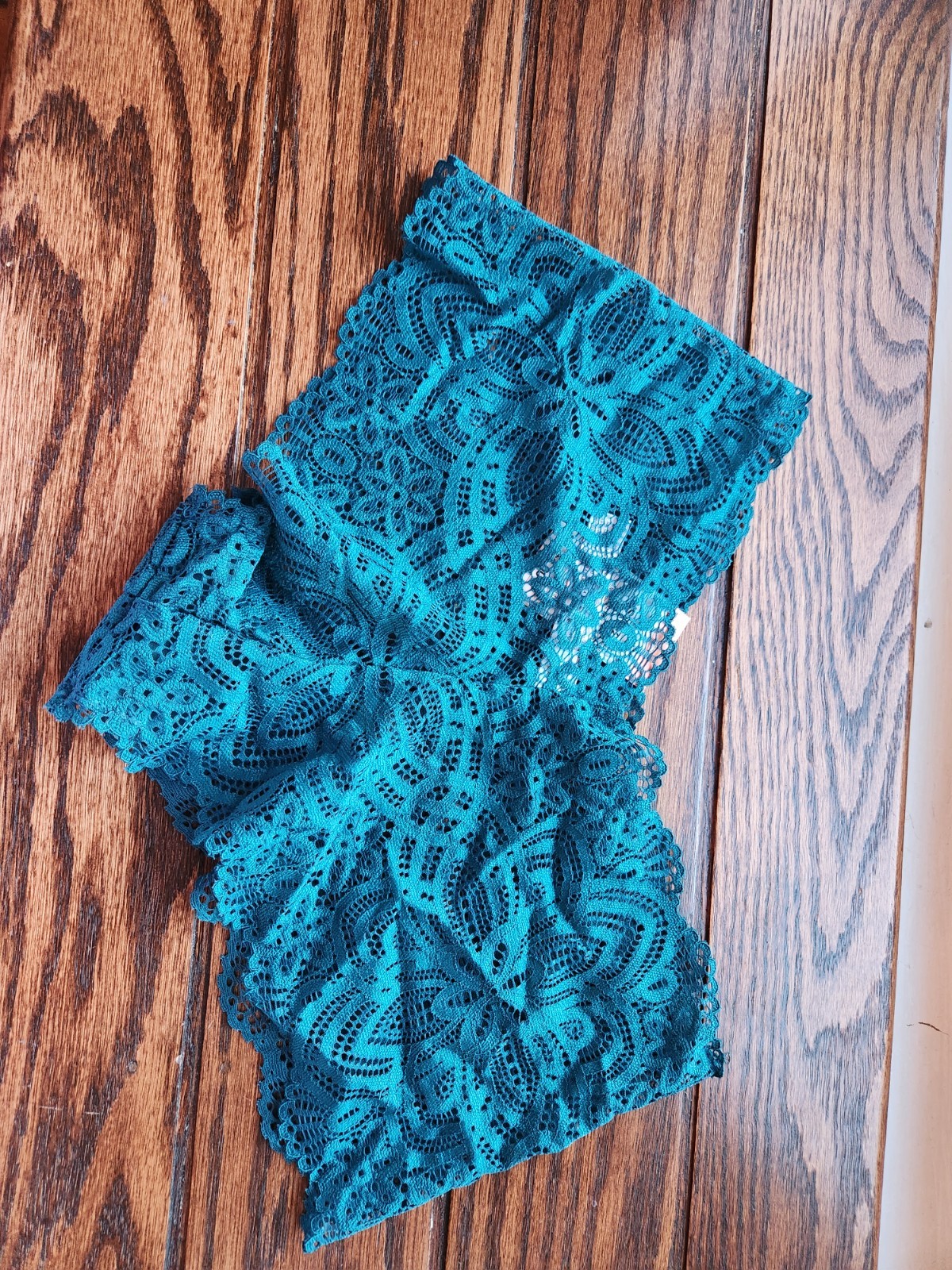 NWT Auden Teal BLUE CROCHET FLORAL LACE PANTIES Size XS 0-2