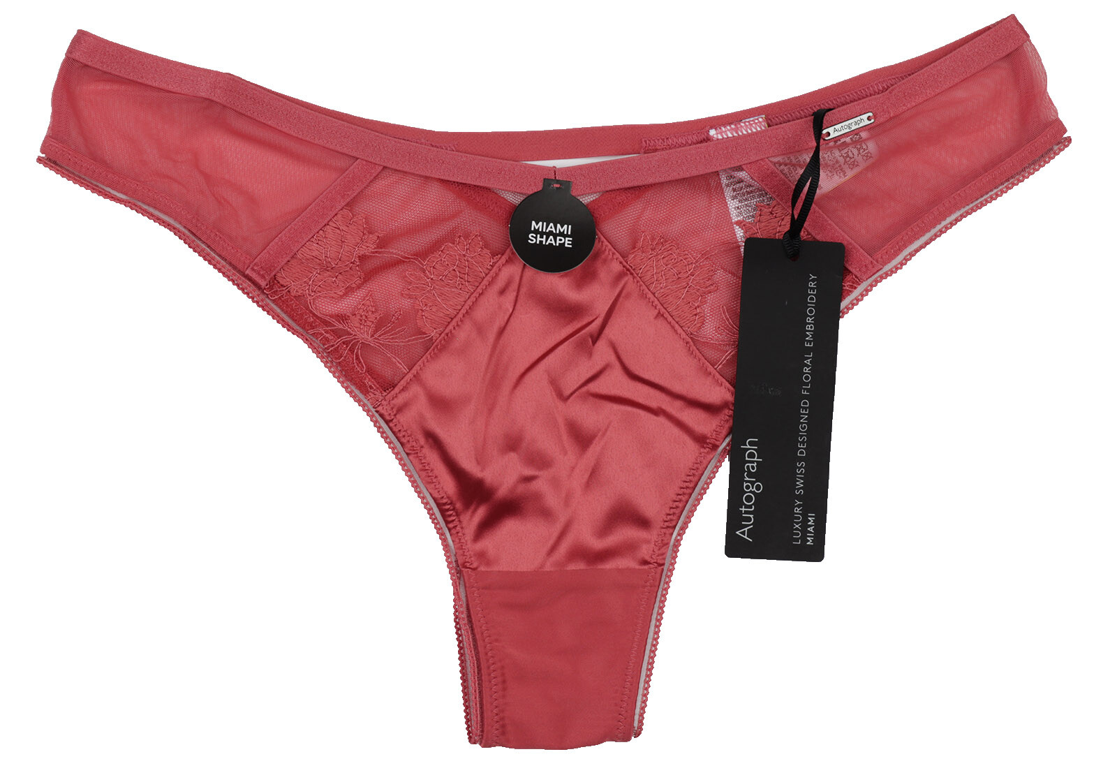 M&S Autograph Miami Knickers Pink Womens Size 8 / 10 x 3